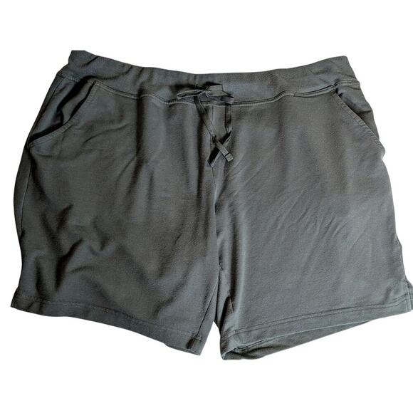 Athletic Works Womens Sz 3X Green Pull On Jogger Athletic Shorts 8.5" Inseam - Picture 1 of 7